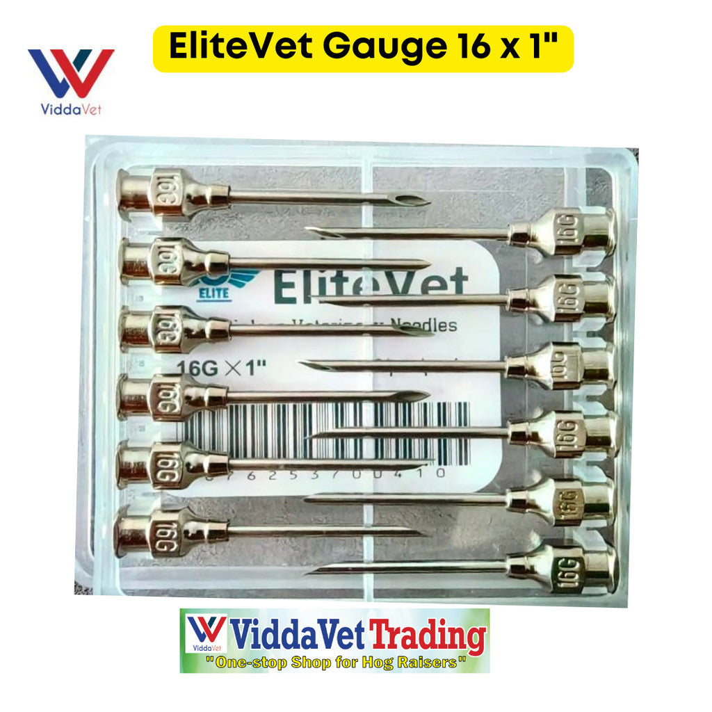 12 pcs EliteVet Stainless Needles for Pigs