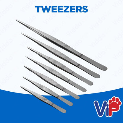 Tweezers 12.5cm/14cm/16cm/20cm/25cm Stainless Steel Medical Precision Straight Forceps