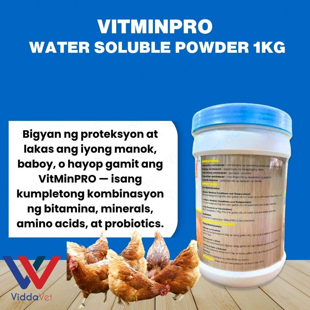 VitMinPRO 1kg - Complete Livestock Multivitamin & Probiotic Supplement ...
