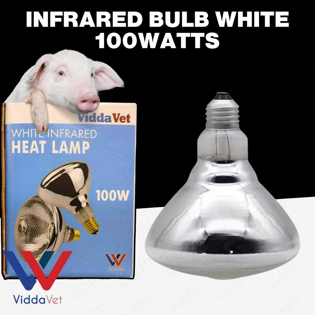 White Infrared Heat Lamp 100watts