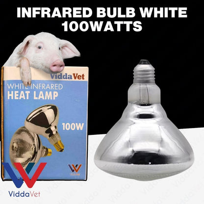 White Infrared Heat Lamp 100watts