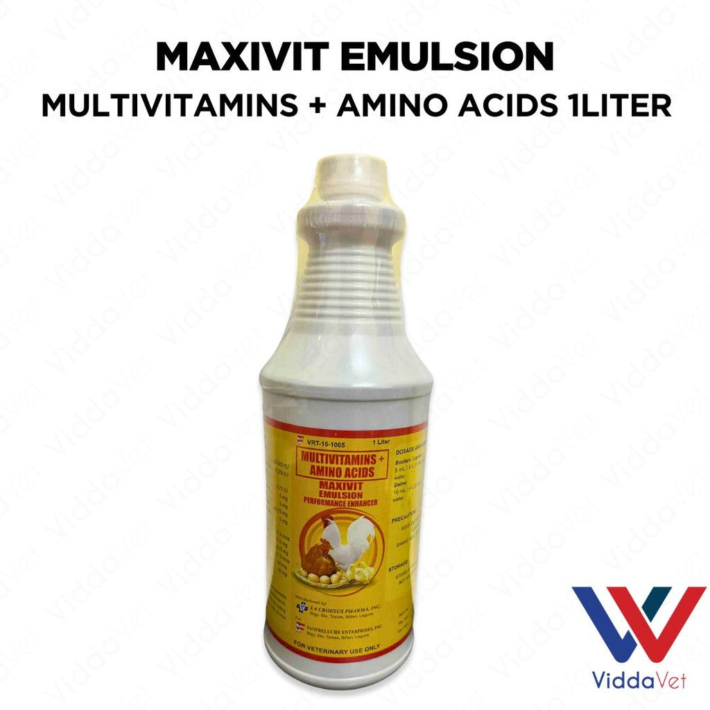 Maxivit Emulsion Multivitamins + Amino Acids 1L - Livestock Health ...