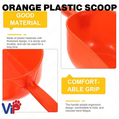 Orange Plastic Scooper Multi-use Poultry Food