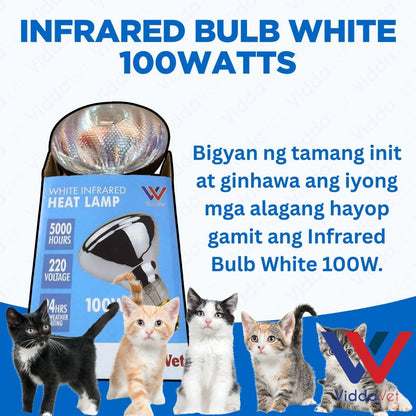 White Infrared Heat Lamp 100watts