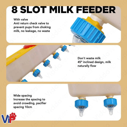 8 Slot Milk Feeder for Animals