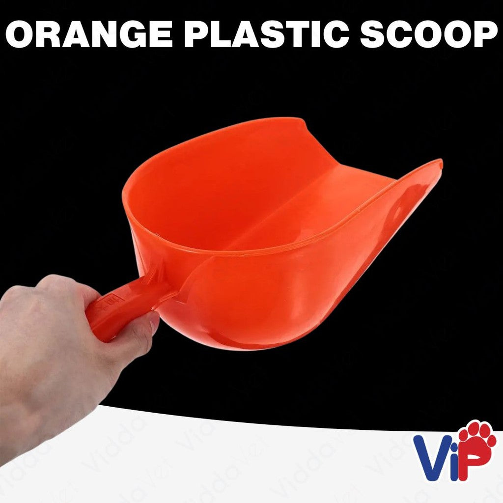 Orange Plastic Scooper Multi-use Poultry Food