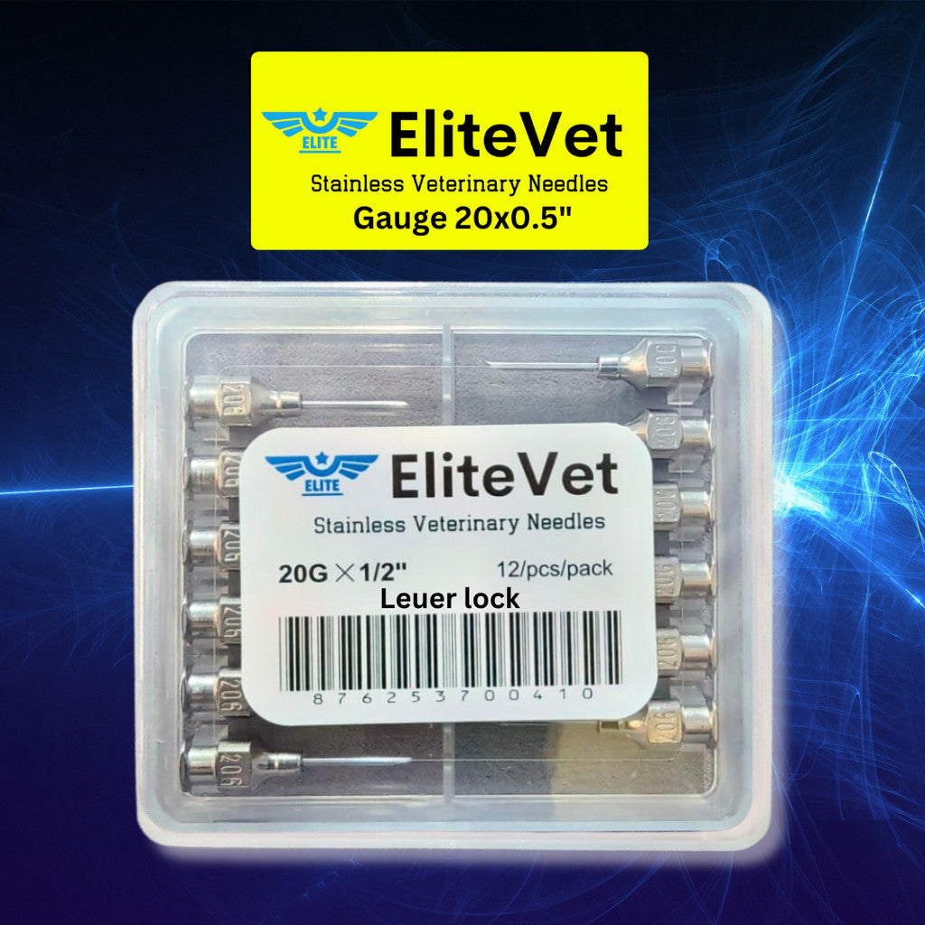 12 pcs EliteVet Stainless Needles for Pigs