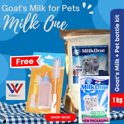 Milk One Goat's Milk 1kg + Pet Milk Bottle Set