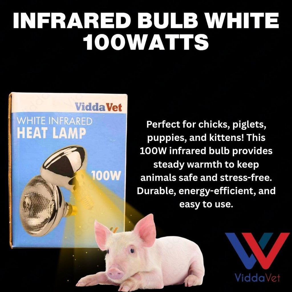 White Infrared Heat Lamp 100watts