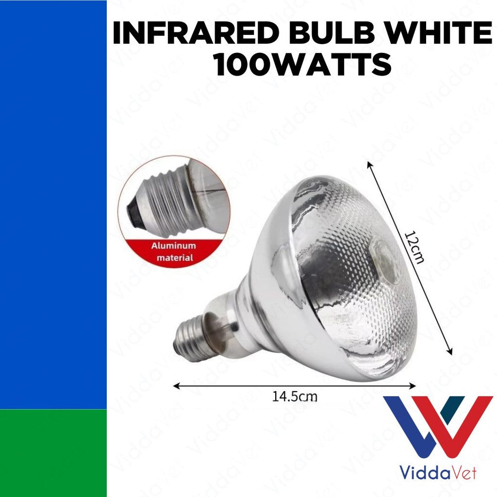 White Infrared Heat Lamp 100watts