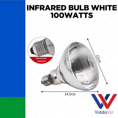 White Infrared Heat Lamp 100watts