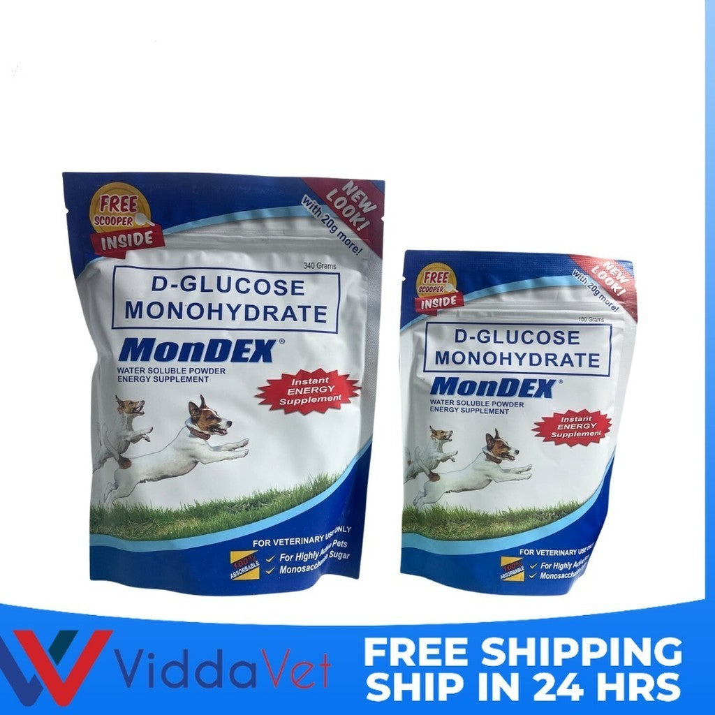 MonDEX Dextrose Powder Energy Supplement for Dogs and Cats 100g 340g ...