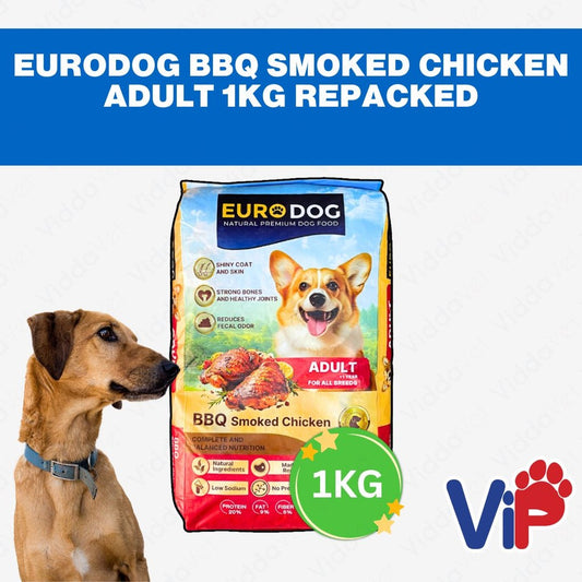 Euro Dog BBQ Smoked Chicken Adult Dog Food 1kg Repacked
