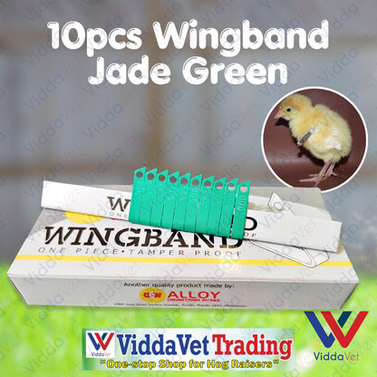 Wing Bands Green 10pcs