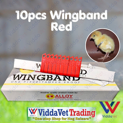 Wing Bands Red 10pcs