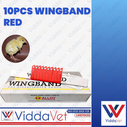 Wing Bands Red 10pcs
