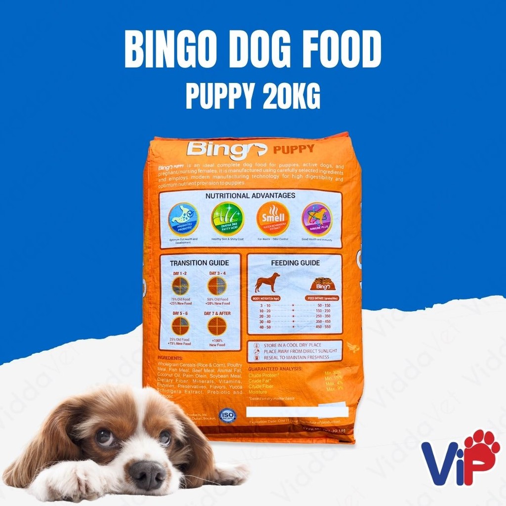 Bingo Dog Food Puppy 20kg