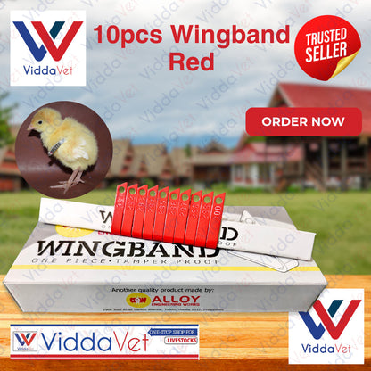 Wing Bands Red 10pcs