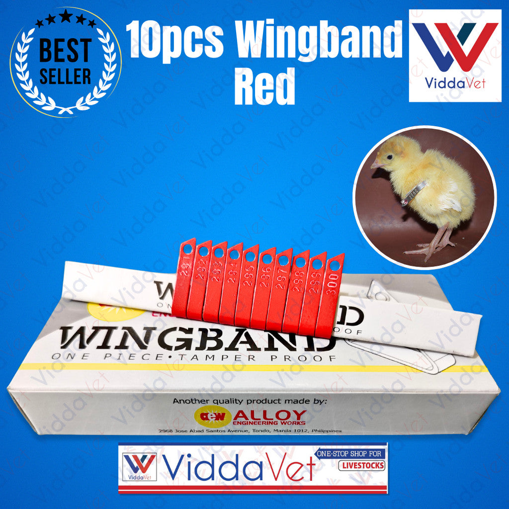 Wing Bands Red 10pcs