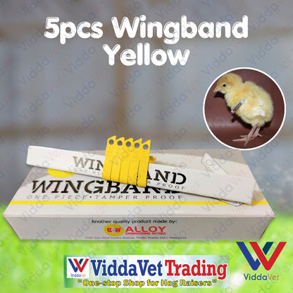 Wing Bands Yellow 5pcs