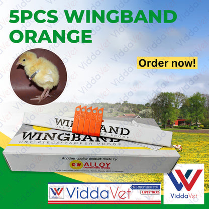 Wing Bands Orange 5pcs