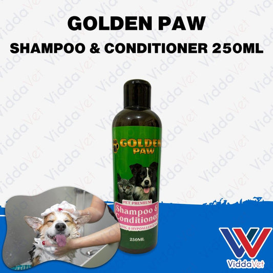Golden Paw 2-in-1 Pet Shampoo & Conditioner 250ML