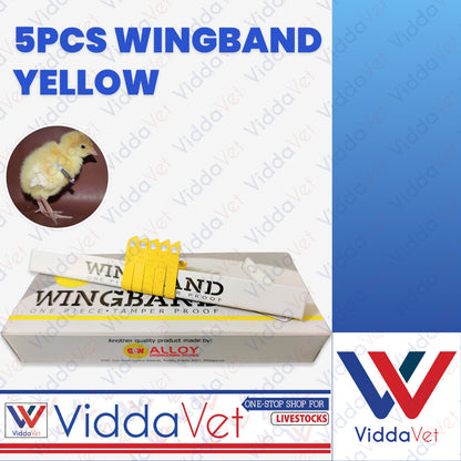 Wing Bands Yellow 5pcs
