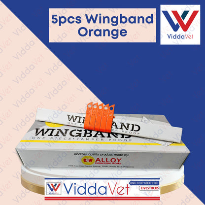 Wing Bands Orange 5pcs