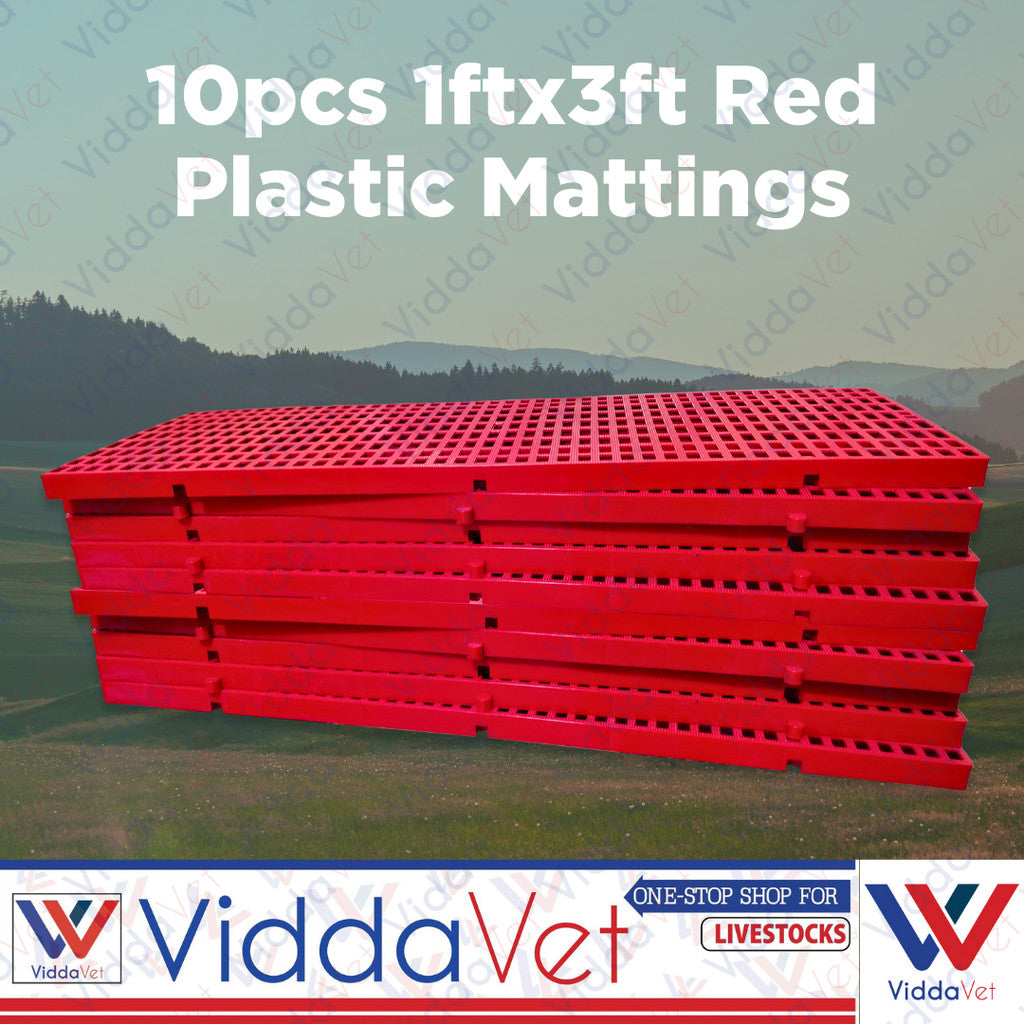 Plastic Mattings Red 1x3 10pcs