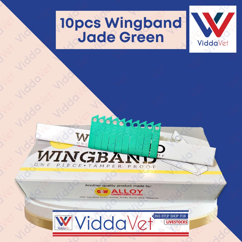 Wing Bands Green 10pcs