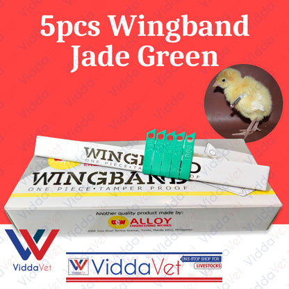 Wing Bands Green 5pcs