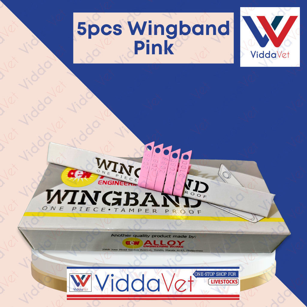 Wing Bands Pink 5pcs