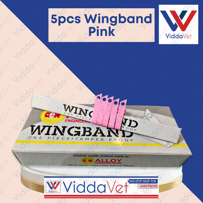 Wing Bands Pink 5pcs