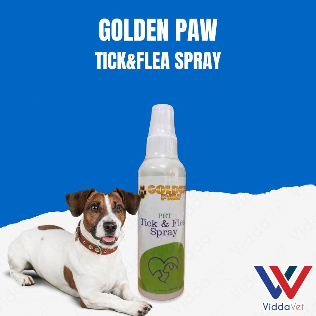 Golden Paw Tick & Flea Spray 150mL