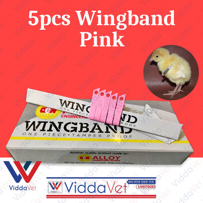 Wing Bands Pink 5pcs