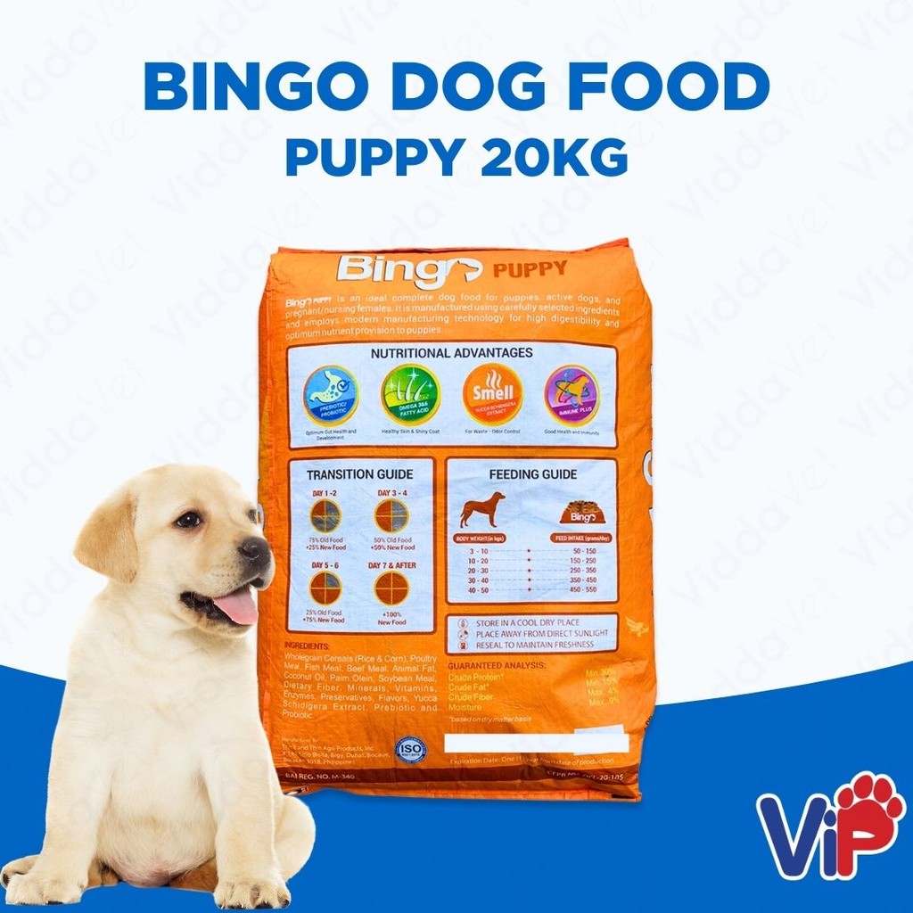 Bingo Dog Food Puppy 20kg