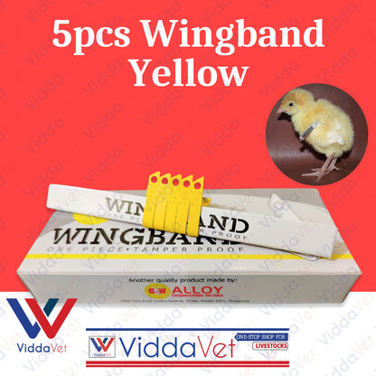 Wing Bands Yellow 5pcs