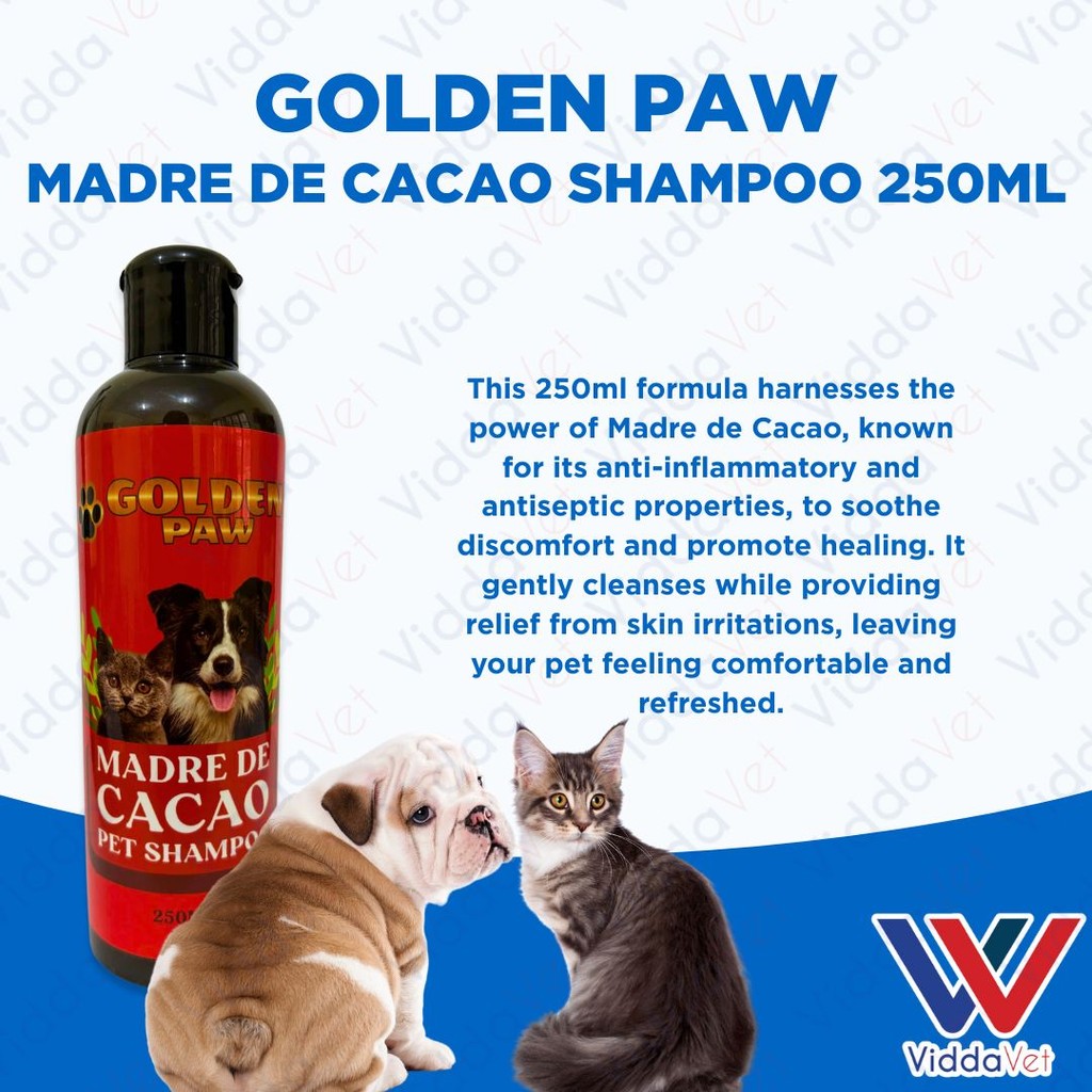 Golden Paw Natural Madre de Cacao Pet Shampoo 250ml