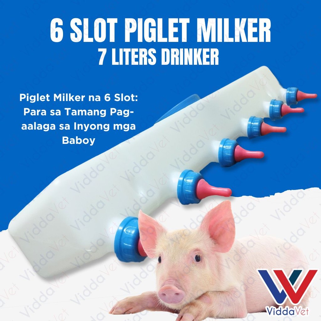6-Slot Piglet & Goat Milker Machine 7L