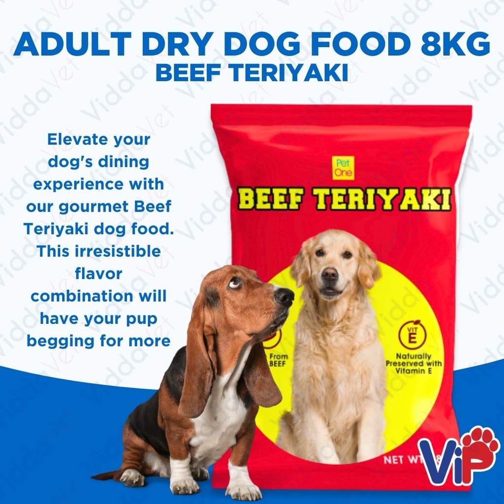 Adult Dry Dog Food Beef Teriyaki 8kg