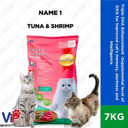 SmartHeart Adult and Kitten Cat Food Tuna and Shrimp 7kg