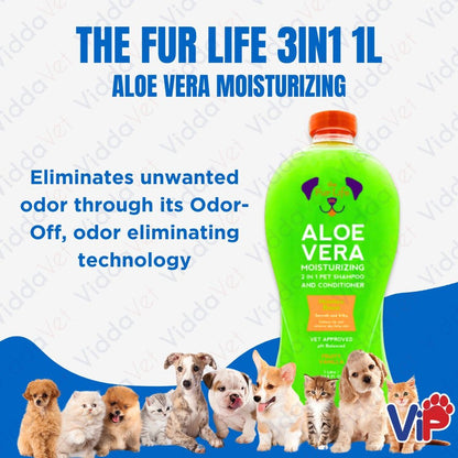 The Fur Life 3-in-1 Aloe Vera Moisturizing Dog Shampoo 1L