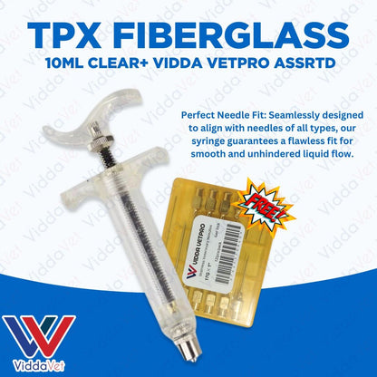 10mL Fiberglass Syringe with Vidda Vetpro Needles