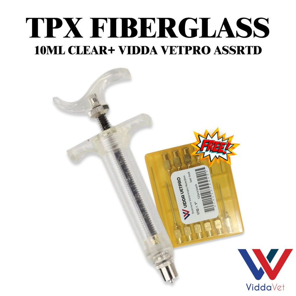 10mL Fiberglass Syringe with Vidda Vetpro Needles