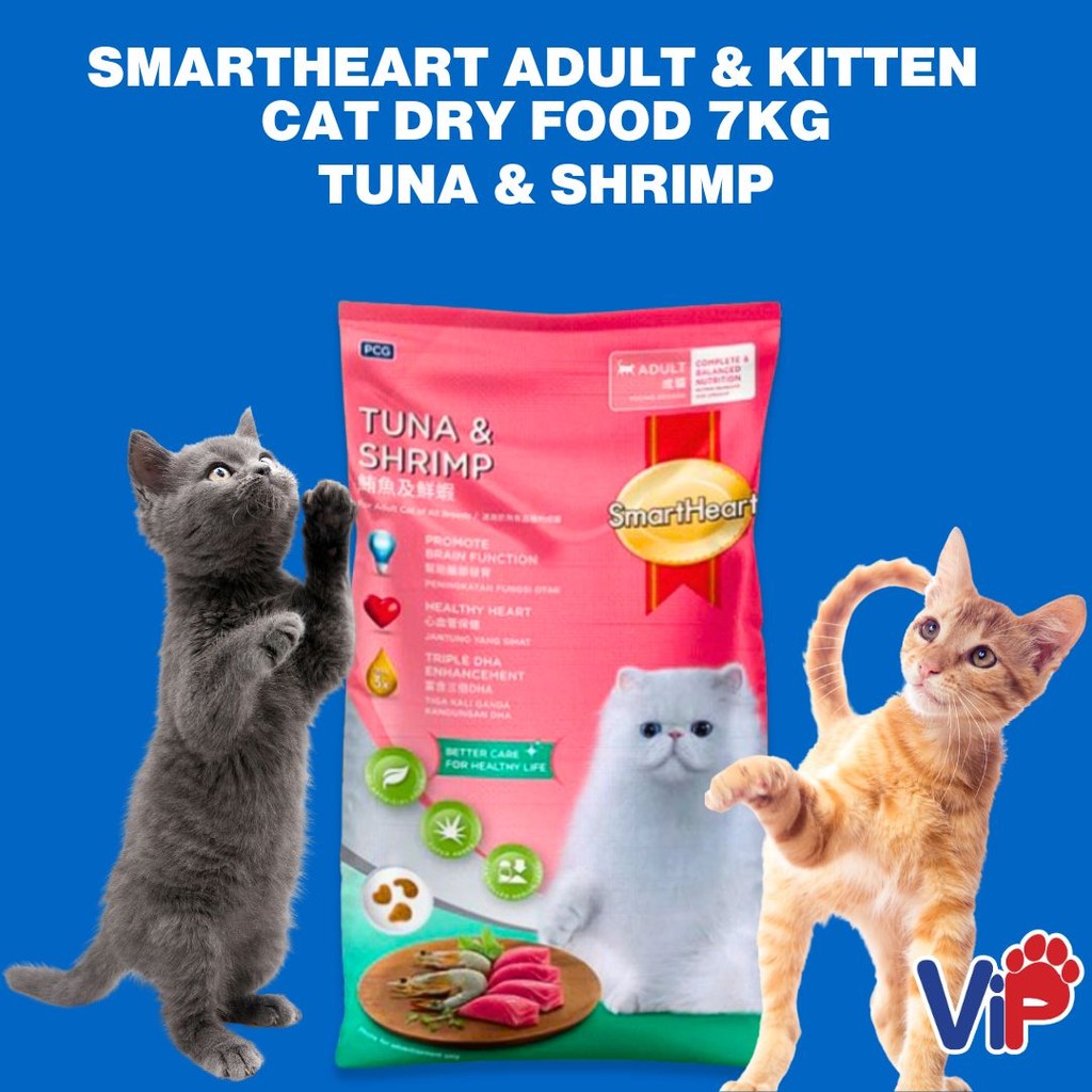 SmartHeart Adult and Kitten Cat Food Tuna and Shrimp 7kg