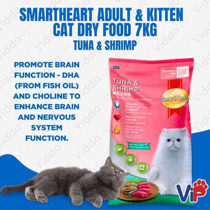 SmartHeart Adult and Kitten Cat Food Tuna and Shrimp 7kg