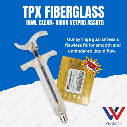 10mL Fiberglass Syringe with Vidda Vetpro Needles