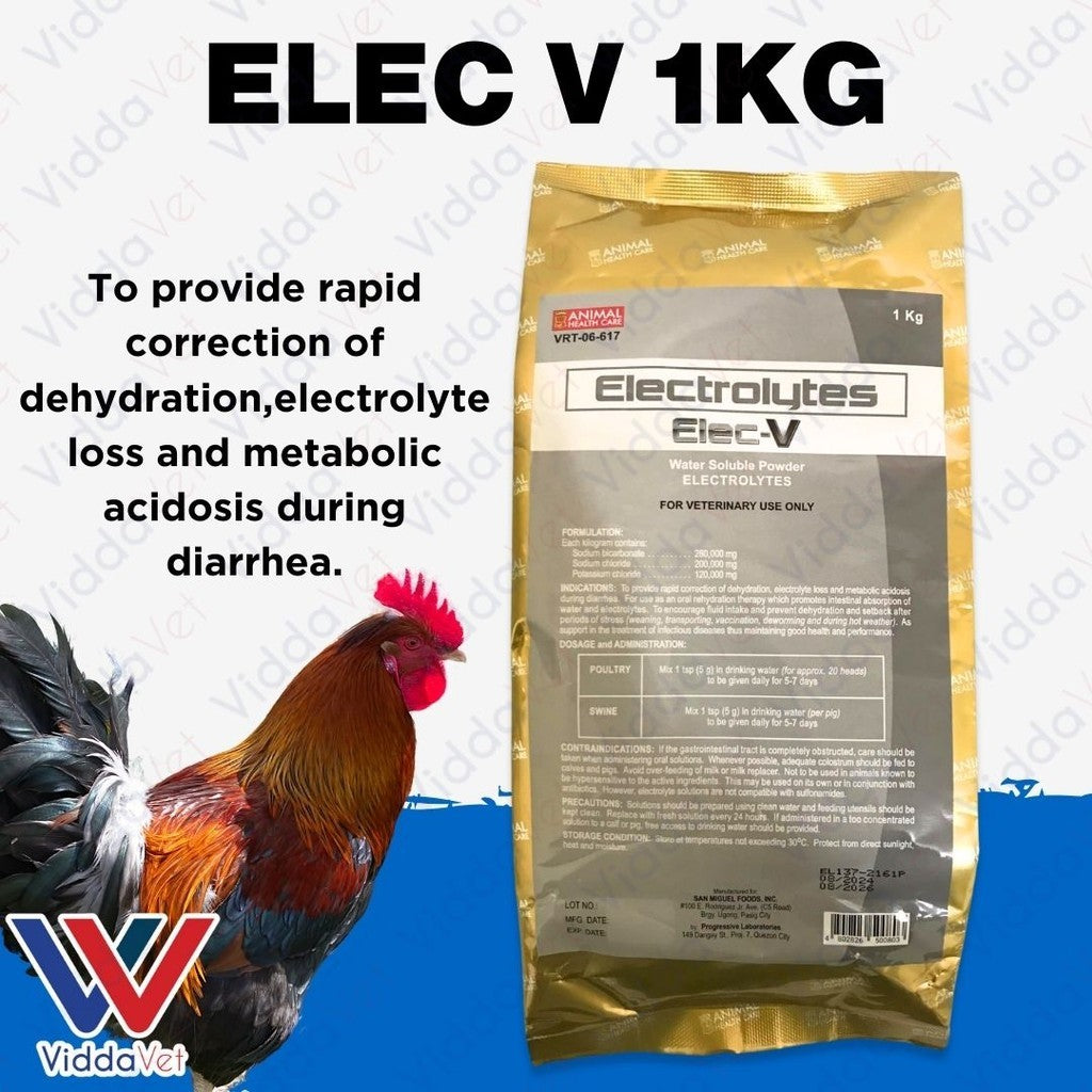 ELEC-V 1KG Electrolytes for Livestock, Supporting Energy and Vitality for Animals
