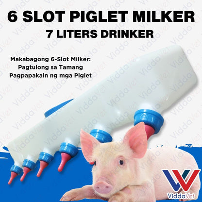 6-Slot Piglet & Goat Milker Machine 7L