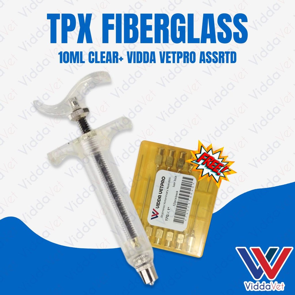 10mL Fiberglass Syringe with Vidda Vetpro Needles